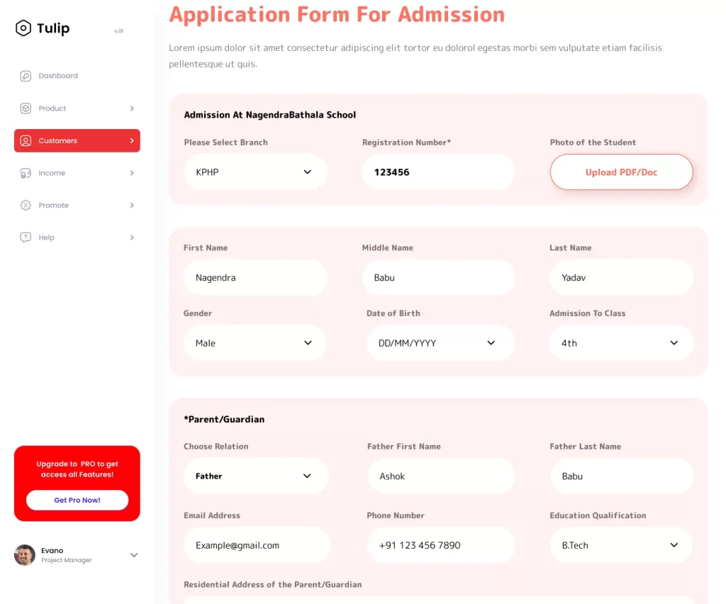 Admission Management